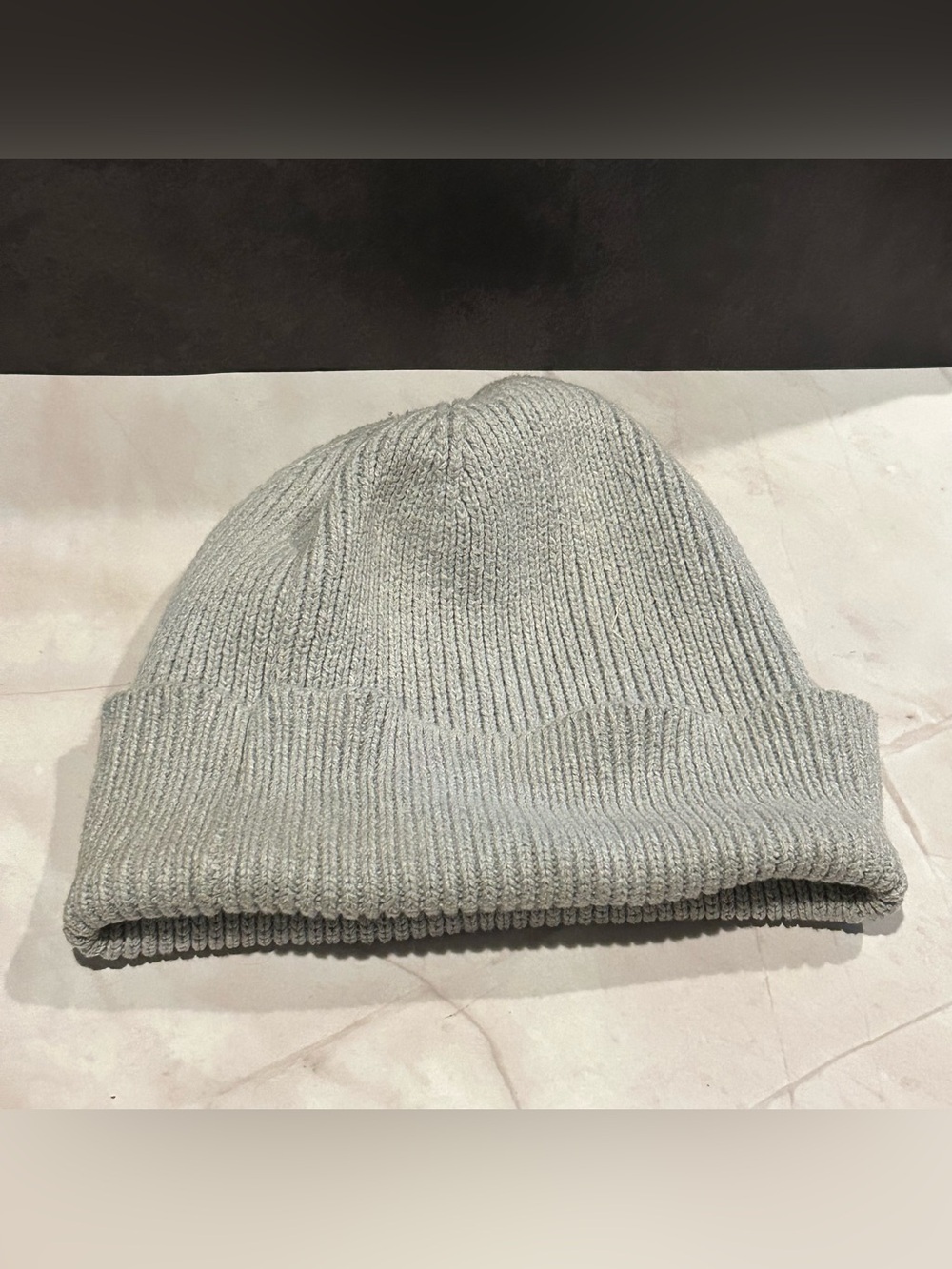 GAP Kids Light Gray Ribbed Knit Beanie